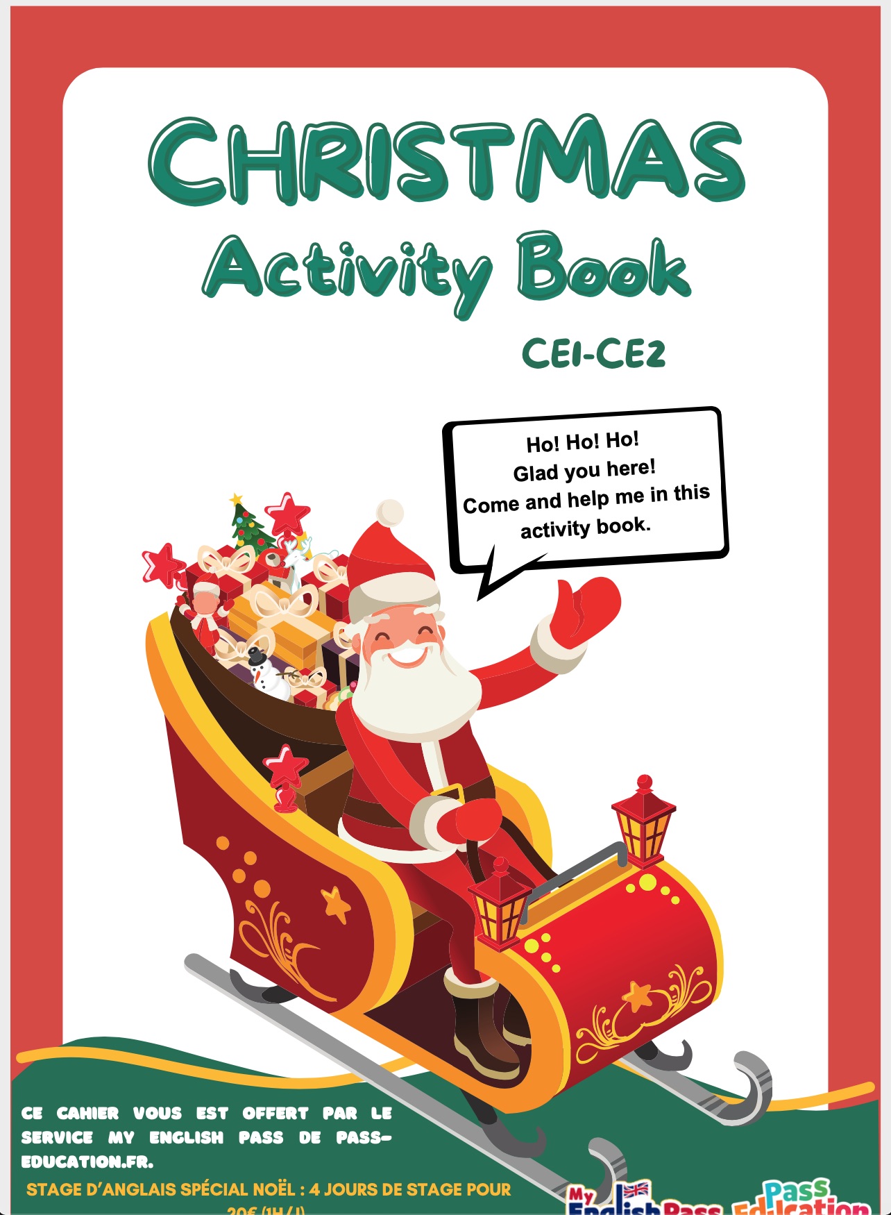 cahiers de vacances de Noël en anglais