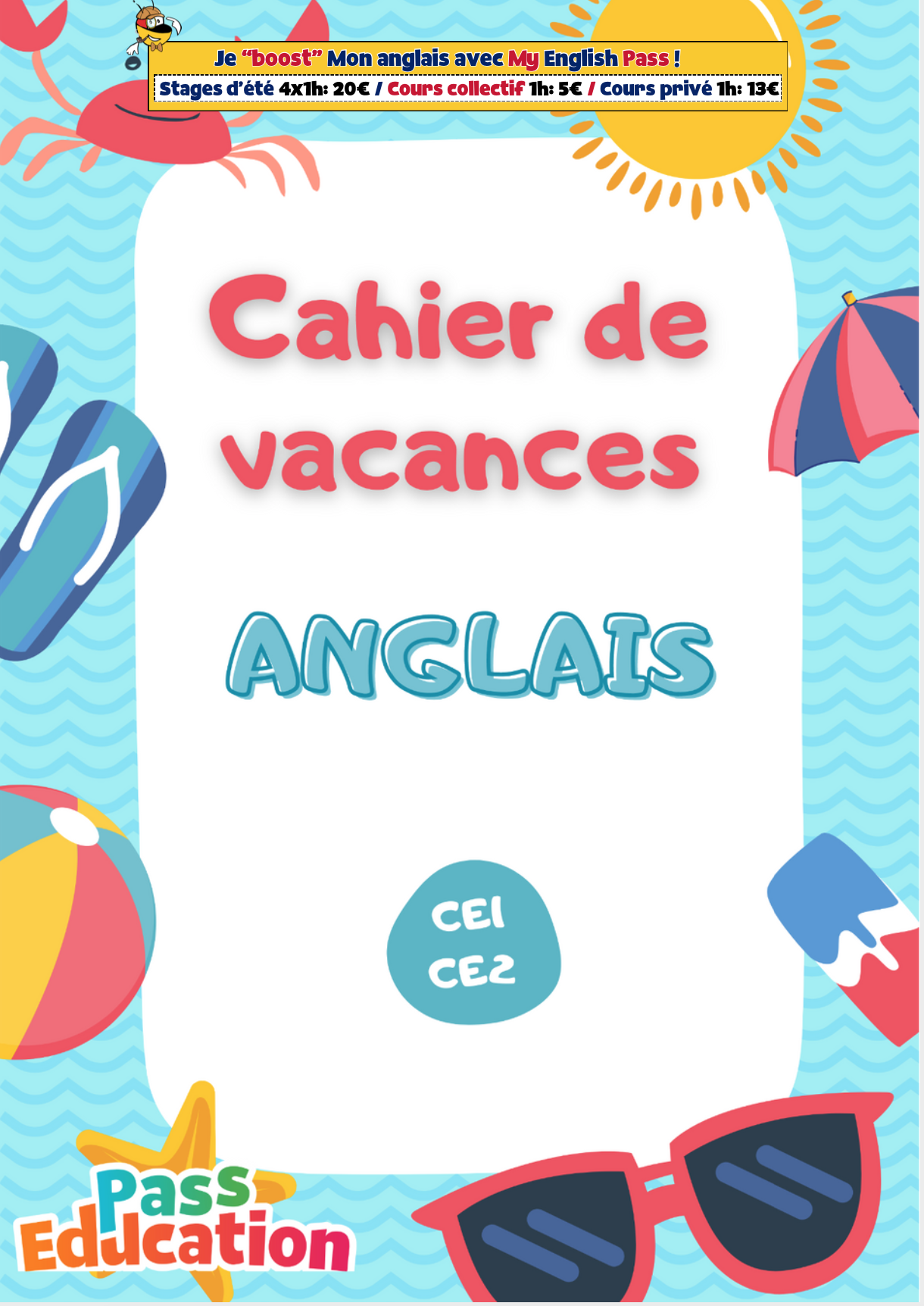 cahiers vacances été anglais